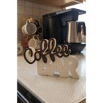 KLYNTO Dekoratif Coffee Bar Yazısı - Mutfak Kahve Köşesi Tezgah Üstü Obje Aksesuar - Kahve Standı Süsü 13cm