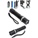 KM-110 Profesyonel Şarjlı El Feneri Ledli+Flashlight+Zoom Özellikli 6 Parça Full Set - Lisinya