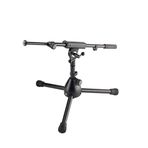 K&M 25950 Rien mikrofon tripodu bas davul için, 3/8 inç siyah çelik, döner kol, 72,5 cm'ye kadar uzatılabilir – 42,5 – 64,5 cm yükseklik
