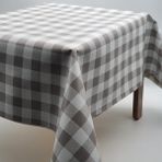 K&M Hometex Astarlı Silinebilir Pvc Muşamba Masa Örtüsü Kareli - Toprak - 140 x 260 cm