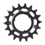 KMC Elektrikli bisiklet için üniseks zincir çark, 18 dişli, Shimano, siyah, 1/8 inç