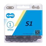 KMC Unisex – Yetişkin Wide Brown S1 1-ach Zincir 1/2" x1/8", 112 baklalı, kahverengi