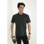 KMK Kombin Baba Yakalı Cepli Desenli Model Klasik Kesim Tişört T-Shirt - XXL - Haki
