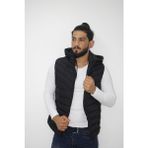 KMK Kombin Erkek Siyah Kapüşonlu Şişme Yelek Polar Astarlı Modern Stil