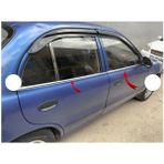 Kml34tuning55 Hyundai Accent Yumurta Kasa 1995-2000 Krom Cam Çıtası 4 Parça Paslanmaz Çelik
