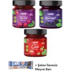 Kms Home Harras Şeker Ilavesiz Reçel Çilek Reçeli - Vişne Reçeli - Karadut Reçeli 275 gr x 3 Adet - 825 gr