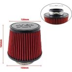 K&n Universal Açık Hava Filtresi Kırmızı 76 mm - Performans Hava Filtresi