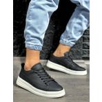 Knack 010 Siyah Beyaz Tabanlı Sneakers Erkek Ayakkabı