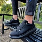 Knack 889 Siyah Siyah Taban Sneakers Erkek Ayakkabı