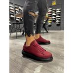 Knack Yüksek Taban Günlük Ayakkabı 045 Bordo ( Siyah Taban)