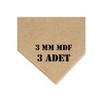 KNC Dizayn 3mm 35x50 Cm 3 Adet Ham Mdf, Mdf Levha, Duralit, Resim Altlığı