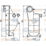KNECHT CRT119000S Yedek Su Deposu (132×292×115) W201 W124 S124 E 1.8 2.0 E 2.0 M 102.910 (Eno:8Ma376755151)