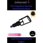 Knicknack Özel Üretim Tüm Kupalara Uyumlu 2 Parmak Islak Kuru Kullanıma Uygun Dayanıklı Hacamat Pompası 1 Adet - Çok Renkli