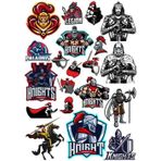 Knight Şövalye Sticker Set-10 25 Parça Telefon, Tablet, Defter, Laptop Sticker