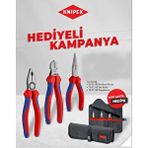 Knipex 001956 Yan Keski Pense Kargaburun Seti Çanta Hediyeli Çok Renkli