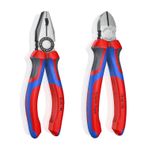 Knipex 2'li Set Kombine Pense 180 mm Yan Keski 180 mm