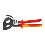 Knipex 95 36 320 mm VDE Cırcır Mekanizmalı Kablo Kesme Makası