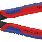 KNIPEX Elektronik Süper Kesiciler, yumuşak teller ve fiber optik kablolar için elektronik çapraz kesiciler, paslanmaya karşı perdahlanmış, 125 mm 78 61 125