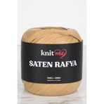 knitme Saten Rafya İp Bej 100 Gr 125 Mt