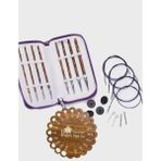 Knitpro Symfonie Deluxe Değiştirilebilir Tunus Tığı Seti 20670 + Balım Örgü Evi Şiş Ölçer Hediyeli