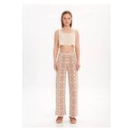 Knitss Etnik Desenli Camel Triko Pantolon