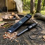 Knivox 5'İ 1 Arada Kamp Hayatta Kalma Kiti - Magnezyum Çubuğu, Pusula, Düdük Ve Kav Kazıyıcı