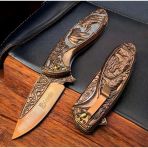 Knivox Columbia Company 2510-B Rose Ayı Motifli Kamp Çakısı