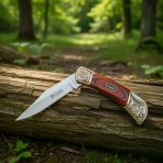 Knivox Columbia Company B1010-A İşlemeli Orta Boy Manuel Kamp Çakısı