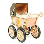 Knm-C0258 Dekoratif Metal Bebek Arabası Biblo Vintage Hediyelik