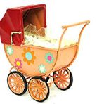 Knm-C0312 Dekoratif Metal Bebek Arabası Biblo Vintage Hediyelik