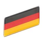 Knmaster Almanya Bayrağı Damla Etiket Alüminyum Kenarlı Sticker - Renkli - 6 cm x 3 cm