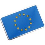 Knmaster Avrupa Birliği Bayrağı Tasarımlı Alüminyum Sticker Etiket - Mavi - Tek Ebat