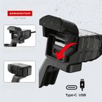 Knmaster Uc200 Motosiklet Usb Ve Type-c Çift Girişli Şarj Soketi Siyah