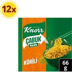 Knorr Körili Çabuk Noodle 66 gr x 12 Adet