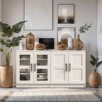 KNS-204-K-Beyaz Camlı 4 Kapaklı Konsol