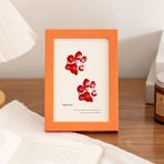 KnSam Resim çerçevesi, 21 x 30 cm, A4, poster çerçevesi, evcil hayvan ayak izi, reçine, yatay ve dikey dikdörtgen fotoğraf çerçevesi, masa tablası, fotoğraf, resim, poster için, turuncu