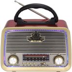 Knstar 1183BT USB/SD/MP3/Bluetooth Kırmızı LED Işıklı Şarjlı Nostaljik Radyo