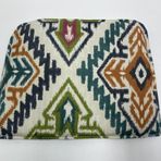 Knsz sırt minderi 1 li mazlum kilim desen kumaş cırtlı tel sandalyesi sırtı için