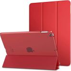 Kny Apple Ipad Air 3 Kılıf Standlı Kapaklı Arkası Şeffaf Sert Smart Case Kırmızı - Açık Kırmızı