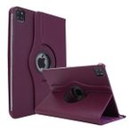 Kny Apple iPad Pro 12.9 2021 Kılıf Dönerli Standlı Kapaklı Suni Deri - Mor