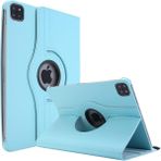 Kny Apple iPad Pro 12.9 2021 Kılıf Dönerli Standlı Kapaklı Suni Deri - Turkuaz