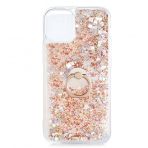 Kny Apple Iphone 12 Kilif Simli Sivili Kalpli Yuzuklu Milce Kapak Gold