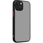 Kny Apple Iphone 13 Kılıf Silikon Kenarlı Kamera Korumalı Hux Kapak - Siyah - İphone 13
