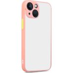 Kny Apple Iphone 13 Mini Kılıf Silikon Kenarlı Kamera Korumalı Hux Kapak - Pembe - İphone 13 Mini