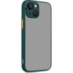 Kny Apple Iphone 13 Mini Kılıf Silikon Kenarlı Kamera Korumalı Hux Kapak - Yeşil - İphone 13 Mini