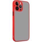 Kny Apple Iphone 13 Pro Max Kılıf Silikon Kenarlı Kamera Korumalı Hux Kapak - Kırmızı - İphone 13 Pro Max