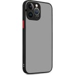 Kny Apple Iphone 13 Pro Max Kılıf Silikon Kenarlı Kamera Korumalı Hux Kapak - Siyah - İphone 13 Pro Max