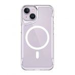 Kny Apple Iphone 15 Kilif Silikon Kenarli Arkasi Sert Magsafeli T-Max Kapak Seffaf
