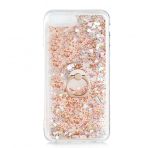Kny Apple Iphone 7 Plus Kilif Simli Sivili Kalpli Yuzuklu Milce Kapak Gold