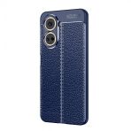 Kny Huawei Nova 10 Se Kilif Deri Desenli Lux Niss Silikon Lacivert